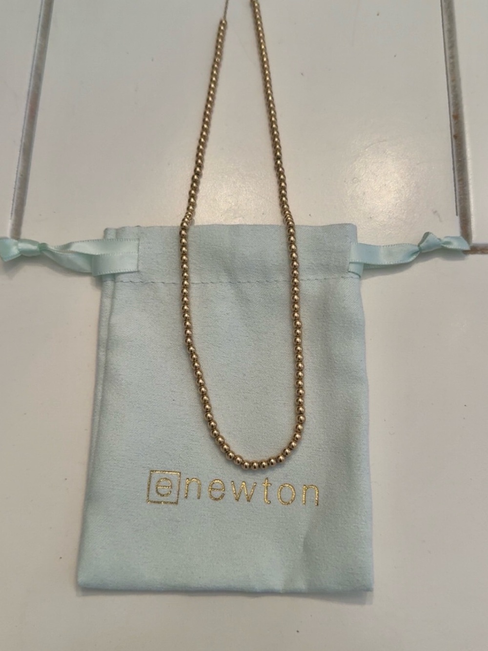 ❤️ eNewton Gold Bead Necklace - Classic Women's Beaded Chain